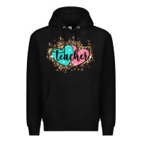 Black heart teacher Premium Hoodie - MaliasSmallBusiness