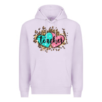 Lilac heart teacher Premium Hoodie - MaliasSmallBusiness