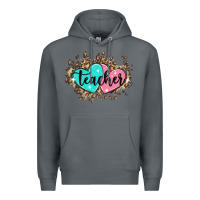 Rock heart teacher Premium Hoodie - MaliasSmallBusiness