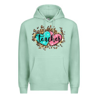 Seafoam heart teacher Premium Hoodie - MaliasSmallBusiness