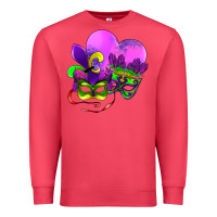 Cardinal mardi gras heart and mask Premium Sweatshirt - AdoDesignShop