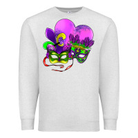 Oatmeal Heather mardi gras heart and mask Premium Sweatshirt - AdoDesignShop