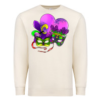 Sandshell mardi gras heart and mask Premium Sweatshirt - AdoDesignShop