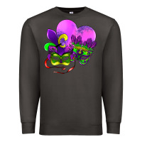 Smoke mardi gras heart and mask Premium Sweatshirt - AdoDesignShop