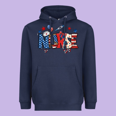 American Nurse Heavyweight Hoodie Designed By Bundleandbundleshop