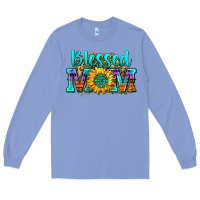 Colony Blue blessed mom sunflower Long Sleeve Tee - Zillion Design Studio
