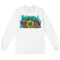 White blessed mom sunflower Long Sleeve Tee - Zillion Design Studio