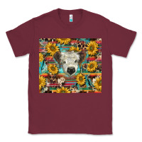 White Scottish Calf And Sunflowers Classic Tee | Teevron