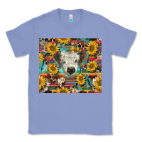 Colony Blue white Scottish calf and sunflowers Classic Tee - BarkalooDesign