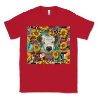Red white Scottish calf and sunflowers Classic Tee - BarkalooDesign