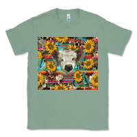 Sage white Scottish calf and sunflowers Classic Tee - BarkalooDesign