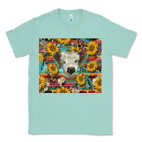 Seafoam white Scottish calf and sunflowers Classic Tee - BarkalooDesign