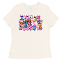 Bone stitch and lilo pink christmas coffee cups Ladies Tee - AdoDesignShop