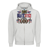 Dove Grey one nation under god Zipper Hoodie - CowhideDigitalArt