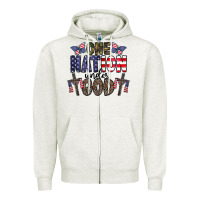 Oatmeal Heather one nation under god Zipper Hoodie - CowhideDigitalArt