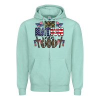 Seafoam one nation under god Zipper Hoodie - CowhideDigitalArt