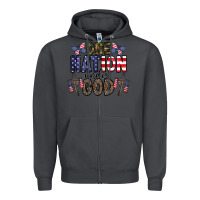 Smoke one nation under god Zipper Hoodie - CowhideDigitalArt