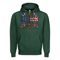 Sports Green one nation under god Zipper Hoodie - CowhideDigitalArt