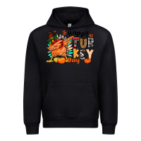 Black happy turkey day Urban Hoodie - MaliasSmallBusiness