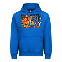 Cobalt happy turkey day Urban Hoodie - MaliasSmallBusiness