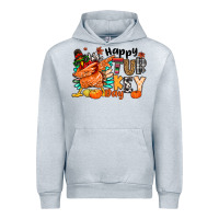 Heather Grey happy turkey day Urban Hoodie - MaliasSmallBusiness