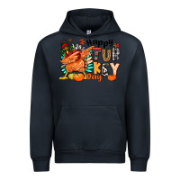 Navy happy turkey day Urban Hoodie - MaliasSmallBusiness