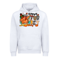 White happy turkey day Urban Hoodie - MaliasSmallBusiness