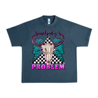 Midnight Navy somebodys problem Urban Heavy Tee - texasbilliewilder
