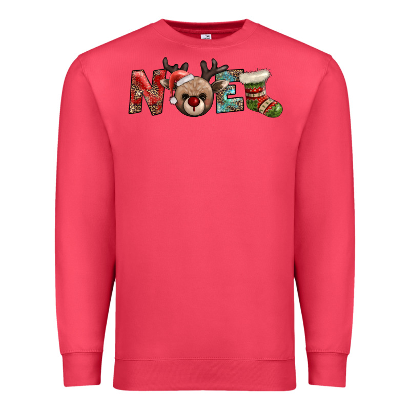 Noel With Sock And Reindeer Premium Sweatshirt by AdoDesignShop | Teevron