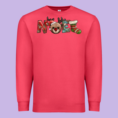Noel With Sock And Reindeer Premium Sweatshirt Designed By Adodesignshop
