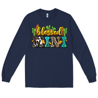 Navy blessed mini Long Sleeve Tee - Zillion Design Studio