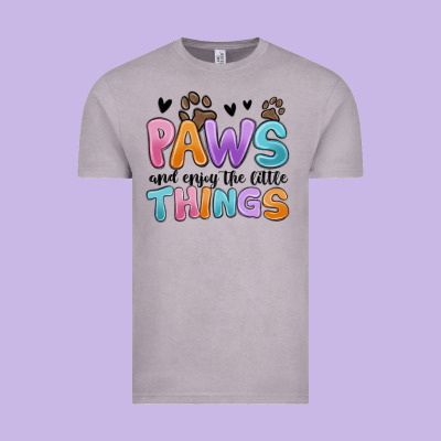 Vintage Tee paws and enjoy the little things
