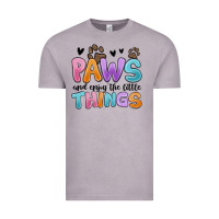 Vintage Zinc paws and enjoy the little things Vintage Tee - MaliasSmallBusiness