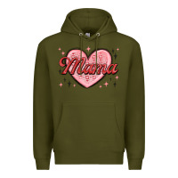 Army Green mama valentines Premium Hoodie - MaliasSmallBusiness