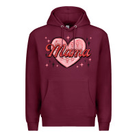 Burgundy mama valentines Premium Hoodie - MaliasSmallBusiness