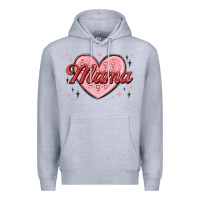Heather Grey mama valentines Premium Hoodie - MaliasSmallBusiness
