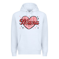 White mama valentines Premium Hoodie - MaliasSmallBusiness
