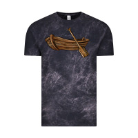 Cloud Black rowboat Vintage Tee - BarkalooDesign