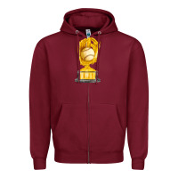 Burgundy baseball throphy cup fa element Zipper Hoodie - FaDigitalArtStudio