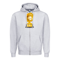 Heather Grey baseball throphy cup fa element Zipper Hoodie - FaDigitalArtStudio