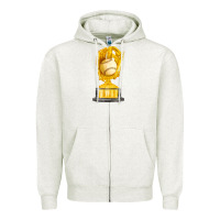 Oatmeal Heather baseball throphy cup fa element Zipper Hoodie - FaDigitalArtStudio