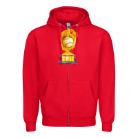 Red baseball throphy cup fa element Zipper Hoodie - FaDigitalArtStudio