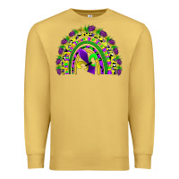 Antique Gold mardi gras rainbow Premium Sweatshirt - AdoDesignShop