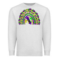 Oatmeal Heather mardi gras rainbow Premium Sweatshirt - AdoDesignShop