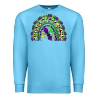 Ocean Blue mardi gras rainbow Premium Sweatshirt - AdoDesignShop