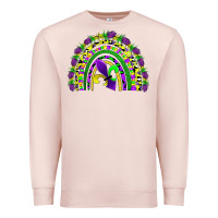Pale Pink mardi gras rainbow Premium Sweatshirt - AdoDesignShop
