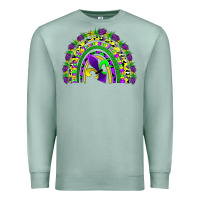 Seafoam mardi gras rainbow Premium Sweatshirt - AdoDesignShop