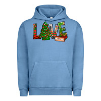 Pigment Pebble Blue Love Christmas tree cake Urban Hoodie - NancyCooperArtShop
