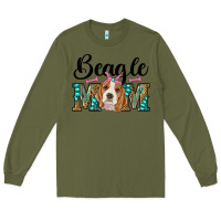 Army Green western beagle mom Long Sleeve Tee - RanaPortraitStore