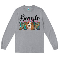 Heather Grey western beagle mom Long Sleeve Tee - RanaPortraitStore